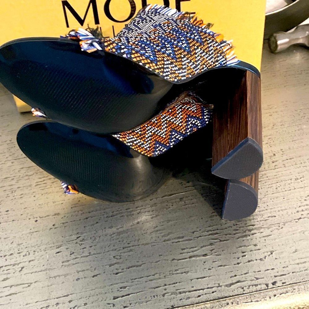 NEW THE MODE COLLECTIVE SANDSTONE HIGH HEEL MULES - Picture 9 of 9